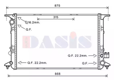 AKS DASIS 480088n -  Радиатор, охлаждение двигателя